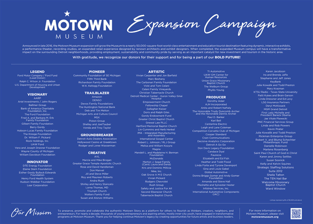 Museum Donors | Motown Museum